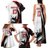 Custom Canada Ice Hockey Go Champions Family Matching Tank Maxi Dress and Hawaiian Shirt Team Canada Beaver Mascot Style