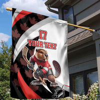 Custom Canada Ice Hockey Go Champions Garden Flag Team Canada Beaver Mascot Style