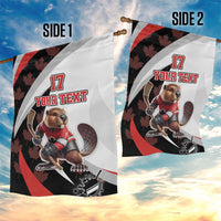 Custom Canada Ice Hockey Go Champions Garden Flag Team Canada Beaver Mascot Style