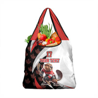 Custom Canada Ice Hockey Go Champions Grocery Bag Team Canada Beaver Mascot Style