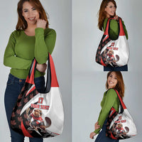 Custom Canada Ice Hockey Go Champions Grocery Bag Team Canada Beaver Mascot Style