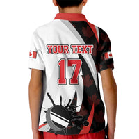 Custom Canada Ice Hockey Go Champions Kid Polo Shirt Team Canada Beaver Mascot Style
