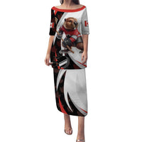 Custom Canada Ice Hockey Go Champions Puletasi Team Canada Beaver Mascot Style