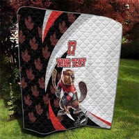 Custom Canada Ice Hockey Go Champions Quilt Team Canada Beaver Mascot Style