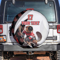 Custom Canada Ice Hockey Go Champions Spare Tire Cover Team Canada Beaver Mascot Style