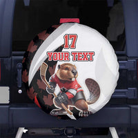 Custom Canada Ice Hockey Go Champions Spare Tire Cover Team Canada Beaver Mascot Style