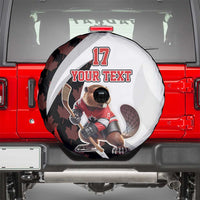 Custom Canada Ice Hockey Go Champions Spare Tire Cover Team Canada Beaver Mascot Style