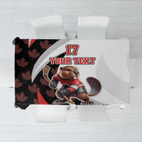 Custom Canada Ice Hockey Go Champions Tablecloth Team Canada Beaver Mascot Style