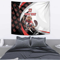 Custom Canada Ice Hockey Go Champions Tapestry Team Canada Beaver Mascot Style