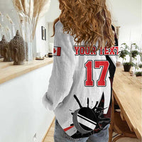 Custom Canada Ice Hockey Go Champions Women Casual Shirt Team Canada Beaver Mascot Style