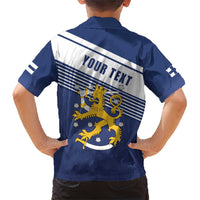 Personalized Finland One Nation One Culture Family Matching Short Sleeve Bodycon Dress and Hawaiian Shirt A Crowned Lion with Flag