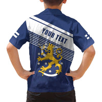 Personalized Finland One Nation One Culture Family Matching Tank Maxi Dress and Hawaiian Shirt A Crowned Lion with Flag