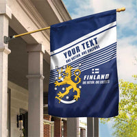Personalized Finland One Nation One Culture Garden Flag A Crowned Lion with Flag