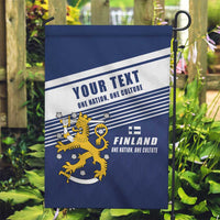 Personalized Finland One Nation One Culture Garden Flag A Crowned Lion with Flag