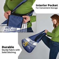 Personalized Finland One Nation One Culture Grocery Bag A Crowned Lion with Flag