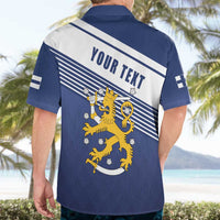Personalized Finland One Nation One Culture Hawaiian Shirt A Crowned Lion with Flag