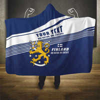 Personalized Finland One Nation One Culture Hooded Blanket A Crowned Lion with Flag