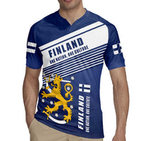 Personalized Finland One Nation One Culture Rugby Jersey A Crowned Lion with Flag