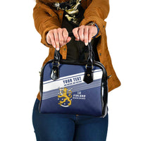 Personalized Finland One Nation One Culture Shoulder Handbag A Crowned Lion with Flag