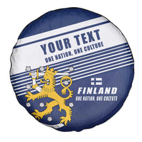 Personalized Finland One Nation One Culture Spare Tire Cover A Crowned Lion with Flag