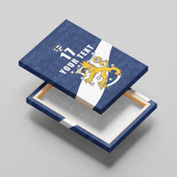 Custom Finland Football We are Champions Canvas Wall Art Huuhkajat with Finnish Folk Paterns