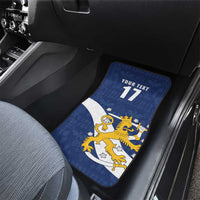 Custom Finland Football We are Champions Car Mats Huuhkajat with Finnish Folk Paterns