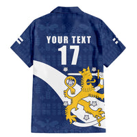 Custom Finland Football We are Champions Family Matching Mermaid Dress and Hawaiian Shirt Huuhkajat with Finnish Folk Paterns