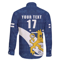 Custom Finland Football We are Champions Family Matching Mermaid Dress and Hawaiian Shirt Huuhkajat with Finnish Folk Paterns