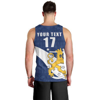 Custom Finland Football We are Champions Men Tank Top Huuhkajat with Finnish Folk Paterns
