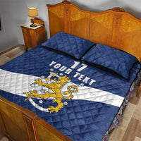 Custom Finland Football We are Champions Quilt Bed Set Huuhkajat with Finnish Folk Paterns