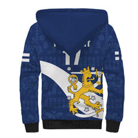 Custom Finland Football We are Champions Sherpa Hoodie Huuhkajat with Finnish Folk Paterns
