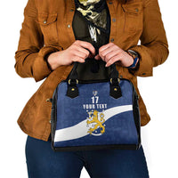 Custom Finland Football We are Champions Shoulder Handbag Huuhkajat with Finnish Folk Paterns