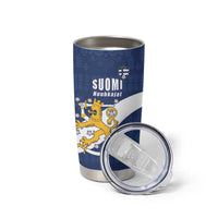 Custom Finland Football We are Champions Tumbler Cup Huuhkajat with Finnish Folk Paterns