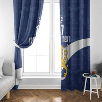 Custom Finland Football We are Champions Window Curtain Huuhkajat with Finnish Folk Paterns
