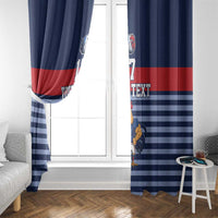 Custom France Football Window Curtain Blue Gallic Rooster Mascot
