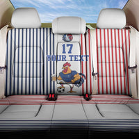Custom France Football Back Car Seat Cover White Gallic Rooster Mascot
