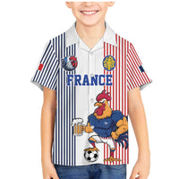 Custom France Football Family Matching Mermaid Dress and Hawaiian Shirt White Gallic Rooster Mascot