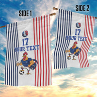 Custom France Football Garden Flag White Gallic Rooster Mascot