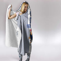 Custom France Football Hooded Blanket White Gallic Rooster Mascot