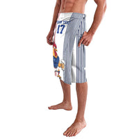 Custom France Football Lavalava White Gallic Rooster Mascot