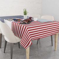 Custom France Football Tablecloth White Gallic Rooster Mascot