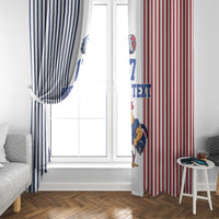 Custom France Football Window Curtain White Gallic Rooster Mascot