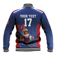 France Rugby Custom Baseball Jacket Come on Les Bleus Blue Style