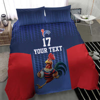 France Rugby Custom Bedding Set Come on Les Bleus Blue Style