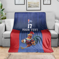 France Rugby Custom Blanket Come on Les Bleus Blue Style