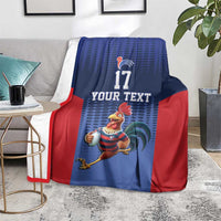 France Rugby Custom Blanket Come on Les Bleus Blue Style