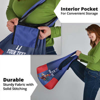 France Rugby Custom Grocery Bag Come on Les Bleus Blue Style