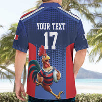 France Rugby Custom Hawaiian Shirt Come on Les Bleus Blue Style
