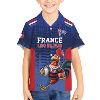 France Rugby Custom Kid Hawaiian Shirt Come on Les Bleus Blue Style