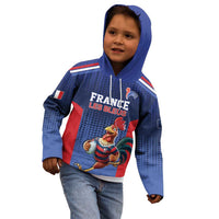France Rugby Custom Kid Hoodie Come on Les Bleus Blue Style